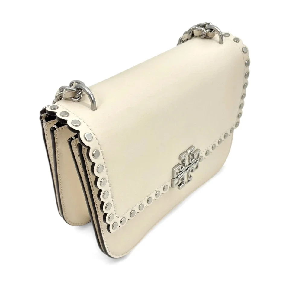 NWT‎ Tory Burch Britten Studded Small Adjustable Shoulder Bag in New Ivory $598